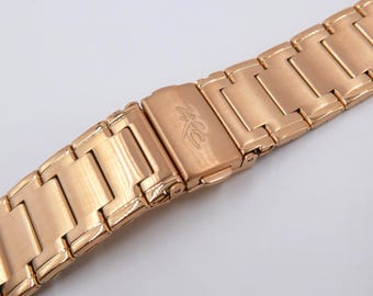Pulseira NOS 20 mm ZRC Rara em Aço Inoxidável com Tom Dourado