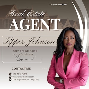 Real Estate Agent Flyer Template | Editable and Printable Design | Agent and Broker Flyer | Editable Real Estate Flyer | Customizable Flyer