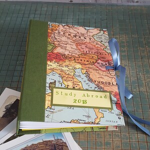 Álbum de postales con mapa de Europa, álbum de fotos, rincones de fotos, álbum de luna de miel europea, regalo de boda, libro de exhibición de postales, álbum de aventuras