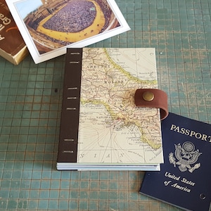 Italy Travel Scrapbook, Honeymoon or Wedding Journal, Senior Trip Sketchbook, Adventure Diary, Coptic Photo Album, Wedding Gift, Graduation image 3