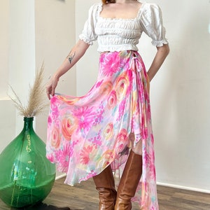 Chiffon maxi skirt 80s outlet