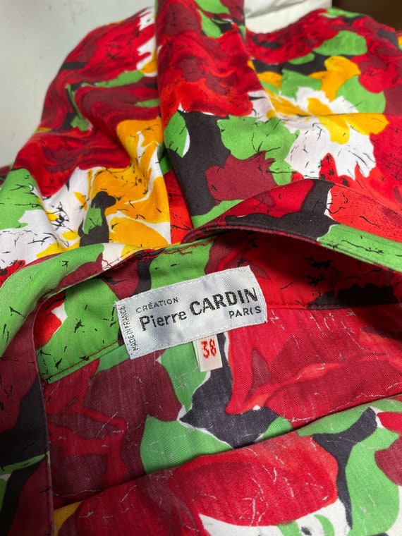 Vintage Dress / Pierre Cardin Floral Print Cotton… - image 7