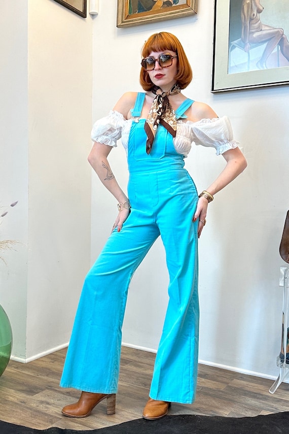パンツ 1970s corduroy jumpsuit パンツ 1970s corduroy jumpsuit King Louie 70s Garbo Zip