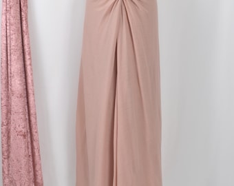 Falda vintage de los años 90 / Falda larga de crepé Donna Karan de los 90 / Rosa (Talla S pequeña)