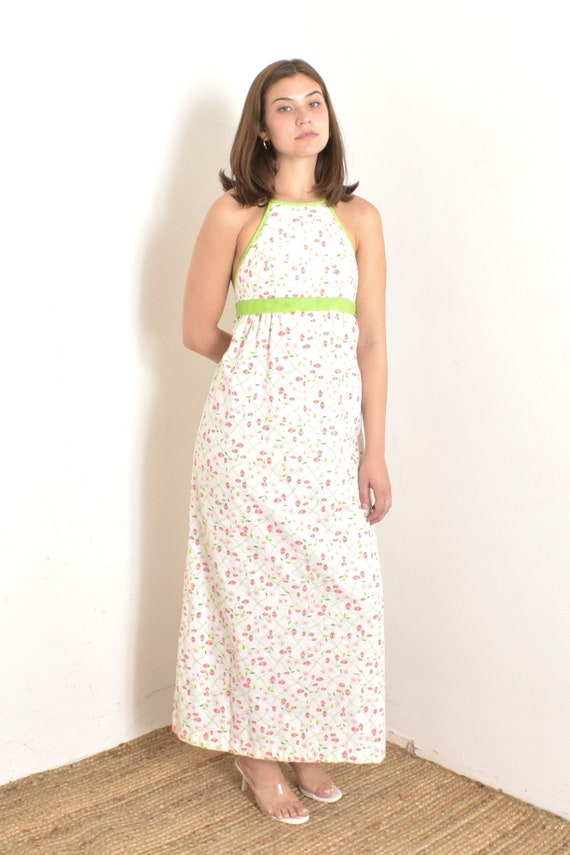 Vintage 1970s Dress / 70s Strawberry Print Maxi D… - image 3