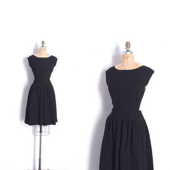 Vintage 1960s Dress / 60s Norman Norell Wool Crepe