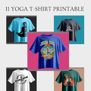 Yoga T-Shirt Designs: Zen Meditation Graphic Tees (PNG Digital Download 300dpi)