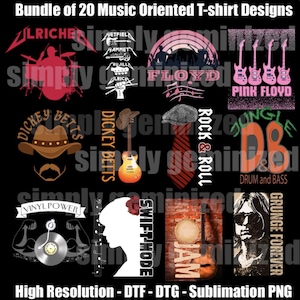 Music Band T-Shirt Printables: Rock, Metal, Rap PNG (Commercial Use, Digital Download)