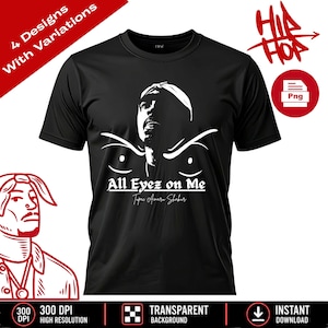 2Pac West Coast Rap Inspired PNG | Streetwear T-Shirt Design Bundle Commercial Use