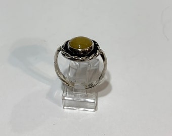 Yellow Jade Ring