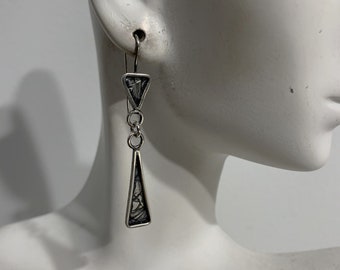 Sterling Triangle Earrings