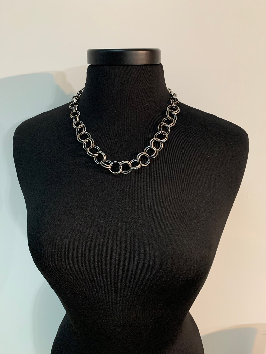 Double Loop Necklace Etsy