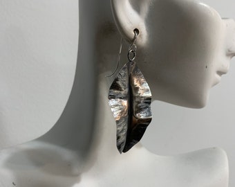 Forged Leaf Earrings