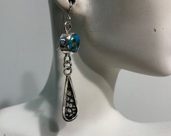 Blue Copper Turquoise Earrings