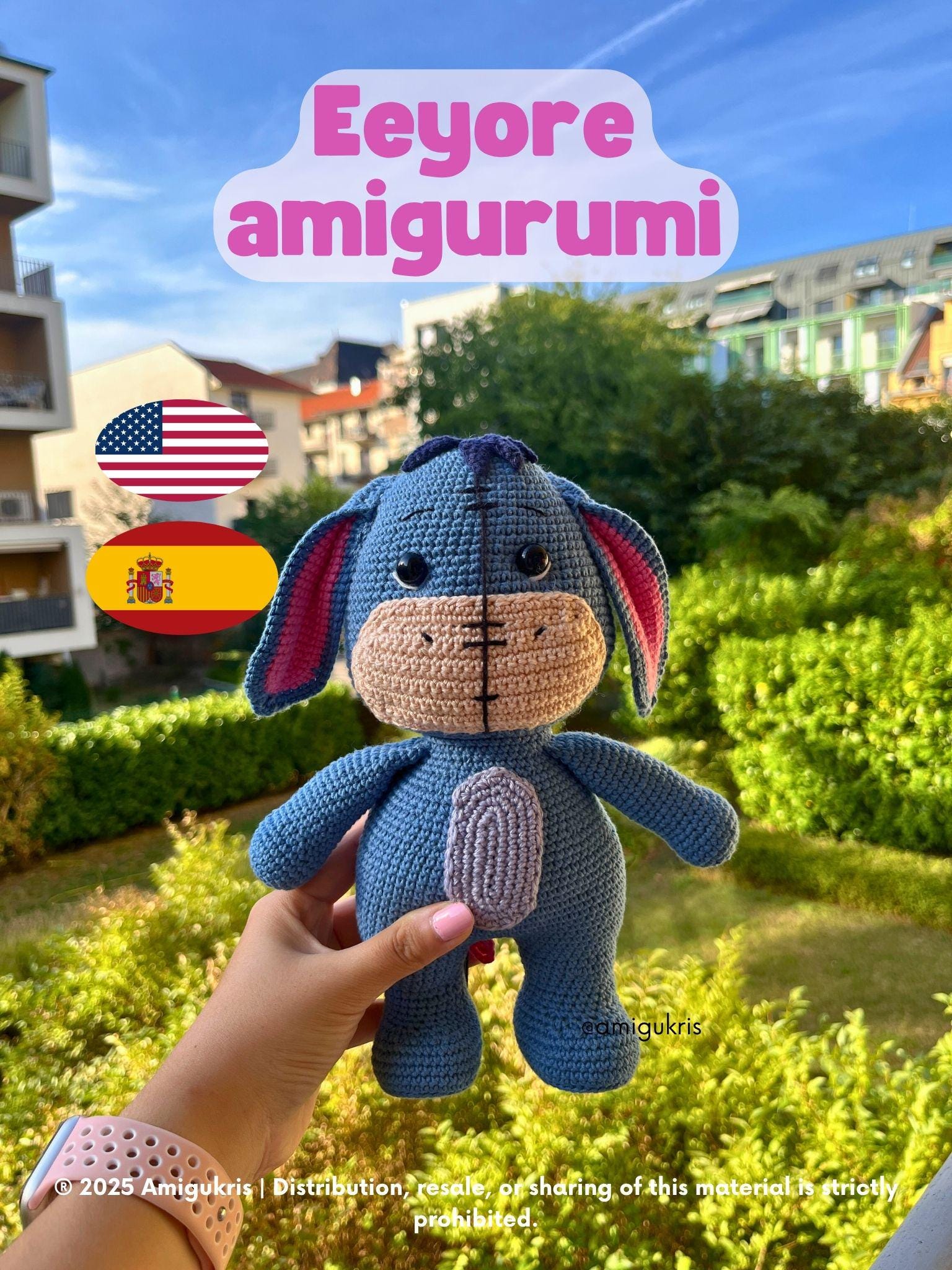 Eeyore crochet pattern - Patron Igor amigurumi