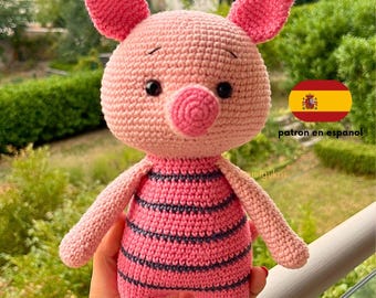 Piglet crochet amigurumi - Patrón en español