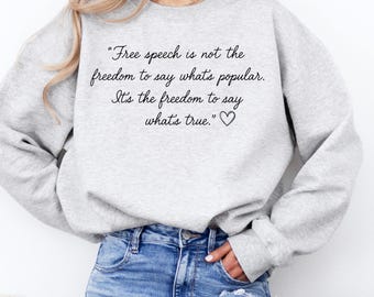 Vrije meningsuiting ronde hals | Sweatshirt met politiek statement