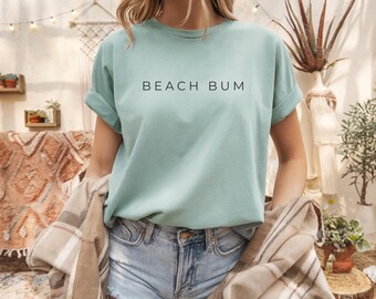 Beach Bum T-Shirt: Women's Minimalist Coastal Graphic Tee