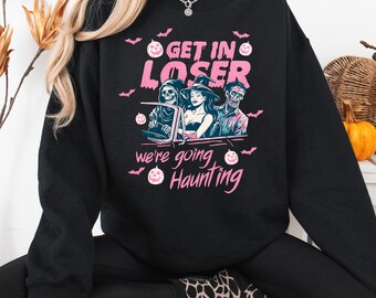 We're Going Haunting Crewneck | Pink Halloween Sweatshirt