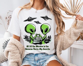 Funny Alien Valentine Sweatshirt | Quirky Love Gift