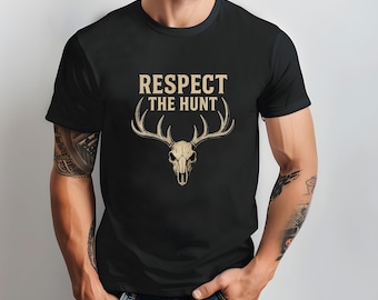 Respect The Hunt Graphic Tee, Elk Deer Hunter Gift