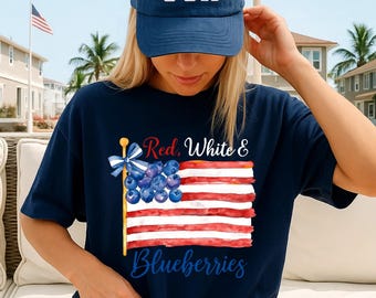 Red White and Blueberries Shirt | Freedom USA Flag T-Shirt