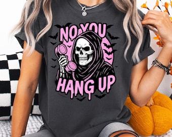 Pink Grim Reaper Graphic Tee | Spooky Horror Design