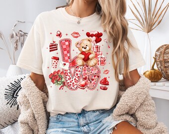 Teddy Bear Valentine Shirt | Comfort Colors Tee, Gift