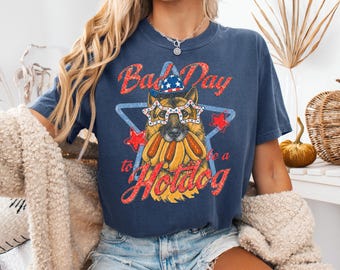 Bad Day to Be a Hot Dog Shirt | Retro 4th of July Dog Tee