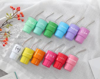 Mini Tumbler Personalized, Mini Shot Cup, Bridesmaid Gift, Custom Party Tumbler, Wedding Gift, Bachelorette Party Girls Trip Group Gift