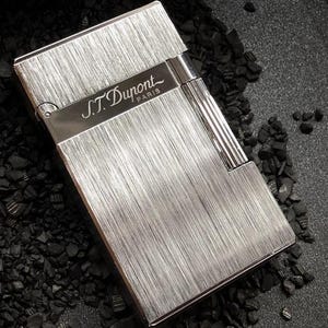 S.T. Dupont Ligne 2 Silver Luxury Lighter – Vintage Collectible Gas Lighter – French Craftsmanship - ST Dupont Brand