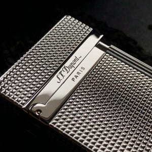 S.T. Dupont Ligne 2 Silver Luxury Lighter – Vintage Collectible Gas Lighter – French Craftsmanship - ST Dupont Brand