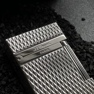 S.T. Dupont Ligne 2 Silver Luxury Lighter – Vintage Collectible Gas Lighter – French Craftsmanship