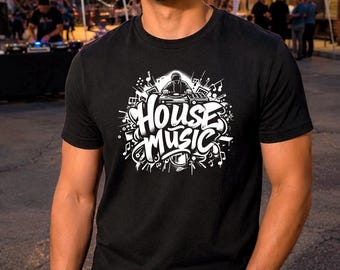 House-Musik-DJ-PNG-Design – Sofort-Download – 300 DPI