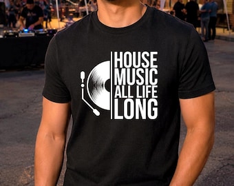 House-Musik-Schallplatte – PNG-Design – Sofort-Download – 300 dpi