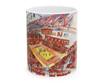 Taza del estadio de voleibol de Nebraska, regalo para fanáticos del voleibol, decoración para el día del partido