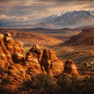 Arches National Park Wall Art – Utah Red Rock Landscape Photography Print, Desert Southwest Decor