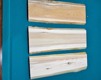 Northern white cedar boards live edge