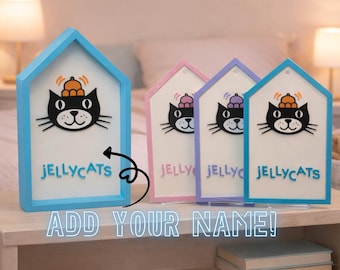 Jellycat Personalised Sign, Up to 32cm! Personalized Jellycat Name Tag, 3D Printed