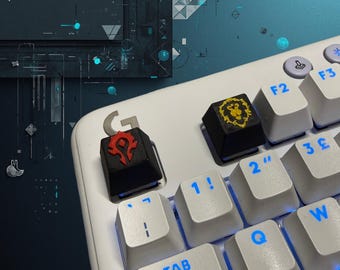 Warcraft Style Faction Key Cap, Horde or Alliance Custom Keyboard Keys