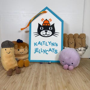 Example 25cm Jellycat Sign in Jelly Blue