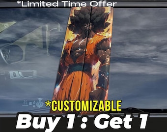 Anime Car Pillar Decal – Customizable Auto Side Door Wrap
