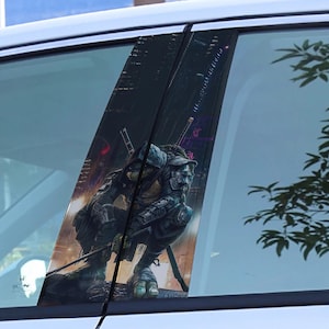 Dark Donatello (3) - Customizable Car Livery Pillar Decal Sticker Wrap | Auto Exterior Side Door Pillar Panel Sticker - Fits Any Vehicle