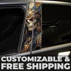Death Jury - Customizable Car Livery Pillar Decal Sticker Wrap | Auto Exterior Side Door Pillar Panel Sticker Decal - Fits Any Vehicle