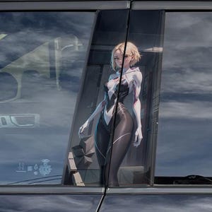 Gwen Spider (81) - Customizable Car Livery Pillar Decal Sticker Wrap | Auto Exterior Side Door Panel Sticker Decal - Fits Any Vehicle