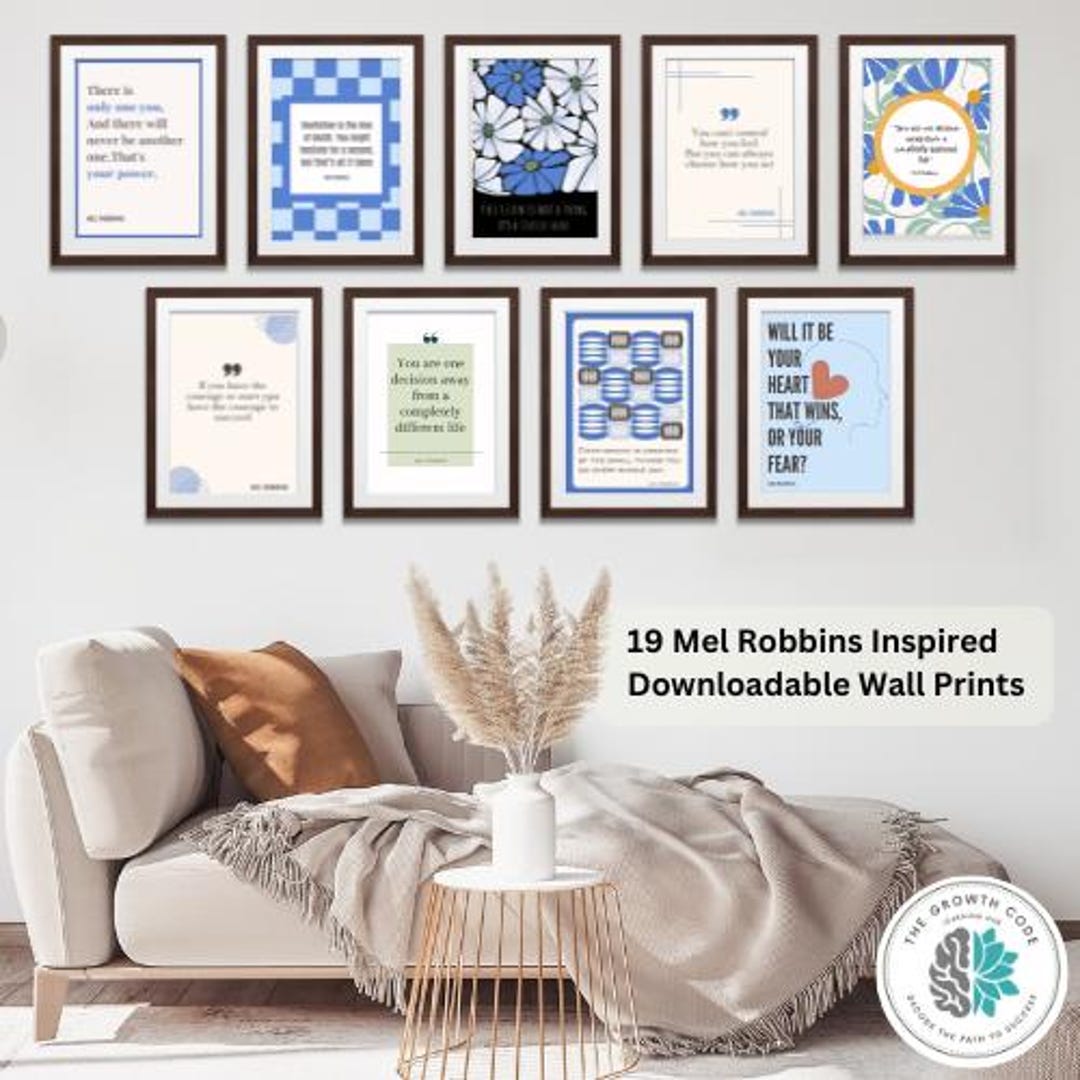 19 Mel Robbins Inspired Motivational Wall Prints | Digital Download ...