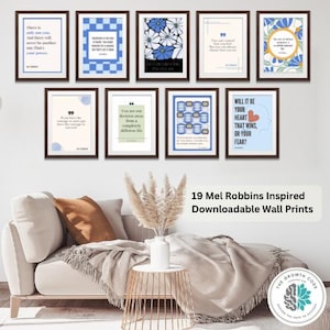 19 Mel Robbins Inspired Motivational Wall Prints | Digital Download | Printable Quote Art