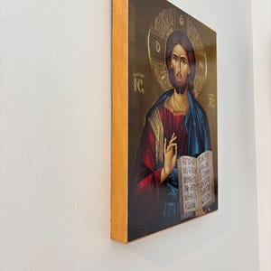 Handmade Jesus Christ Orthodox Icon, Pine Wall Plaque - Etsy