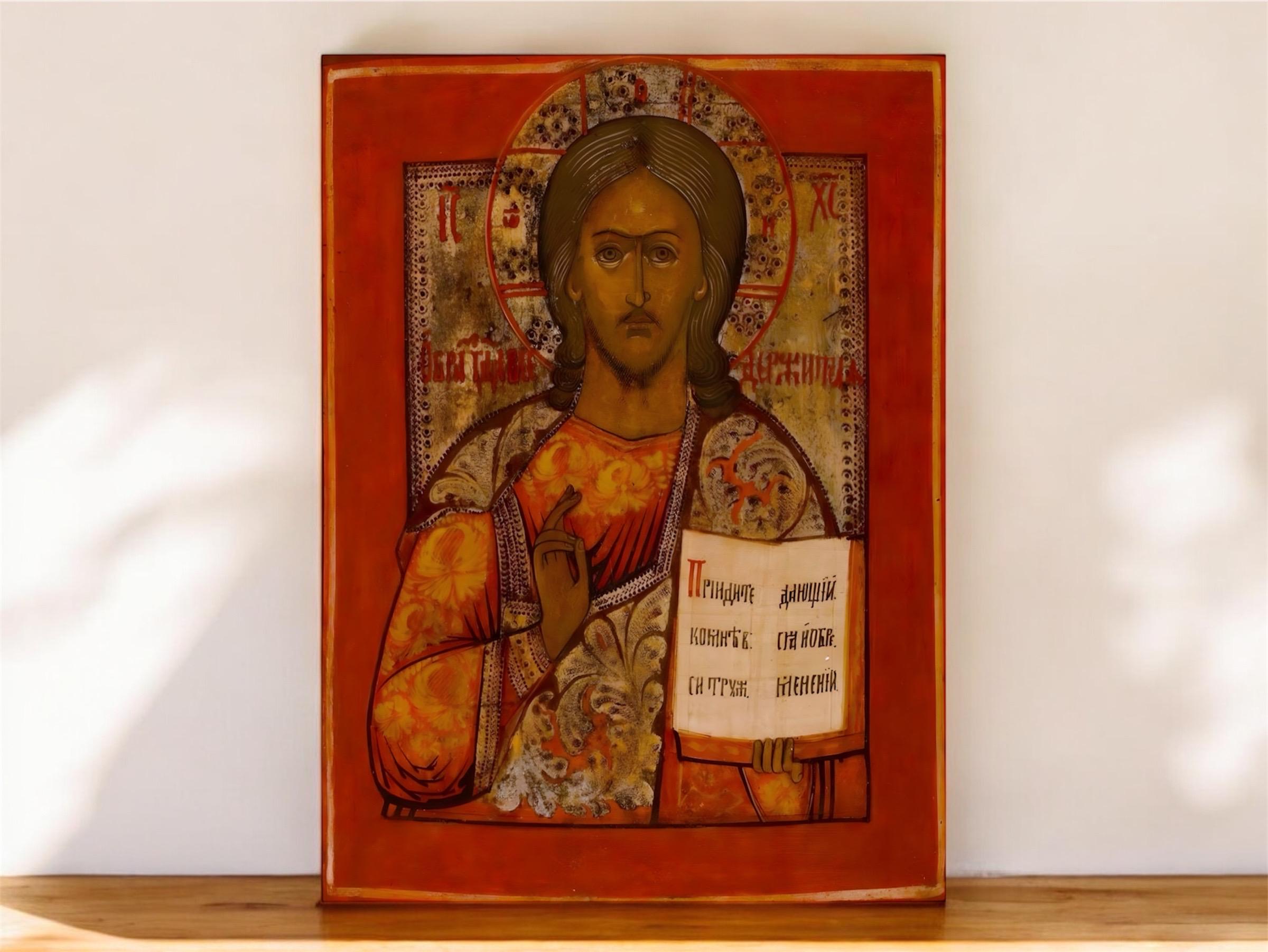 Handmade Jesus Christ Icon, Byzantine Art on Pine, Easter Gift - Etsy