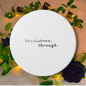 Inspirational Ceramic Coaster: Motivational Home Decor, Gift for Friends, Housewarming, Office Supply, Quotes, Minimalistic Design